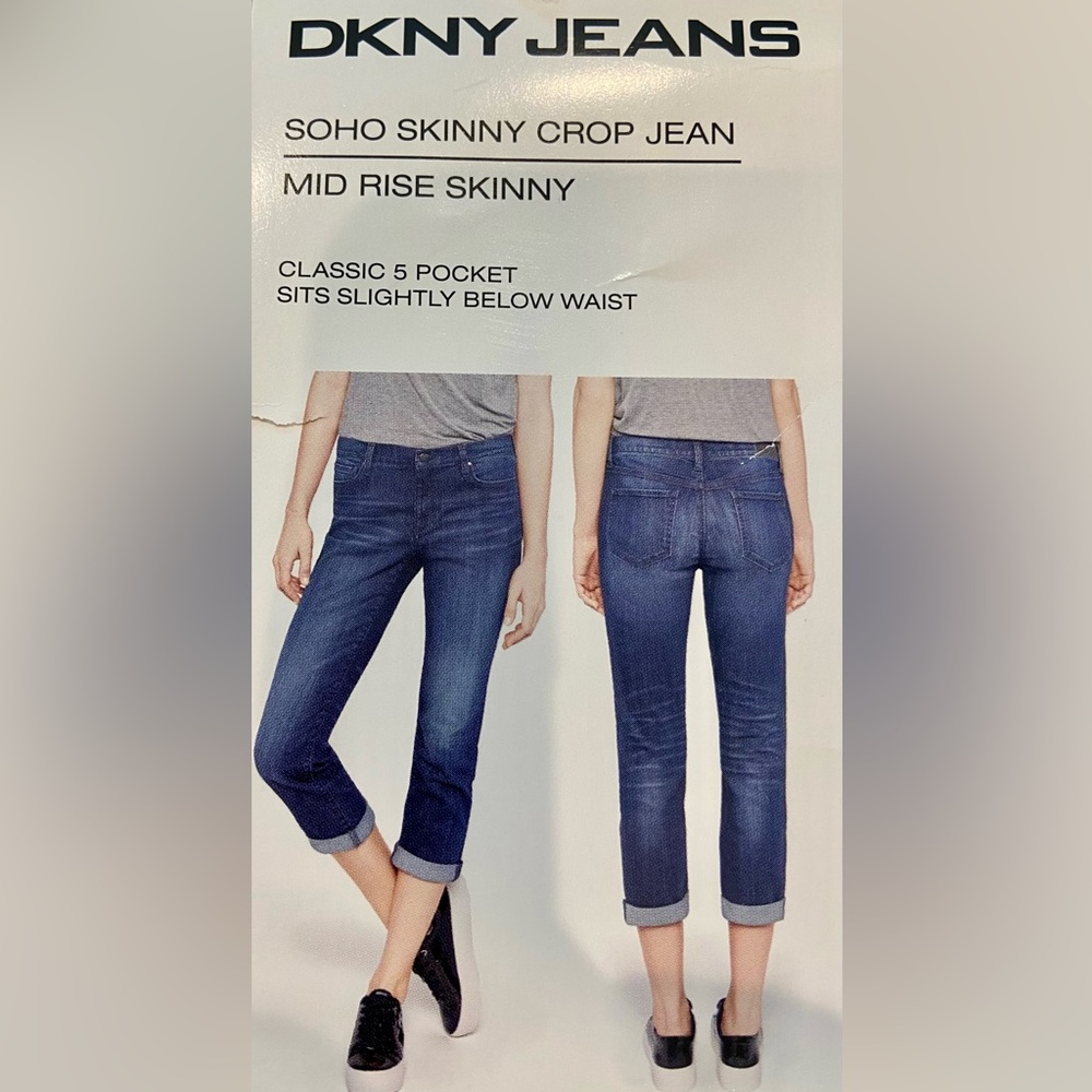 DKNY Women's Blue Skinny Crop Jeans